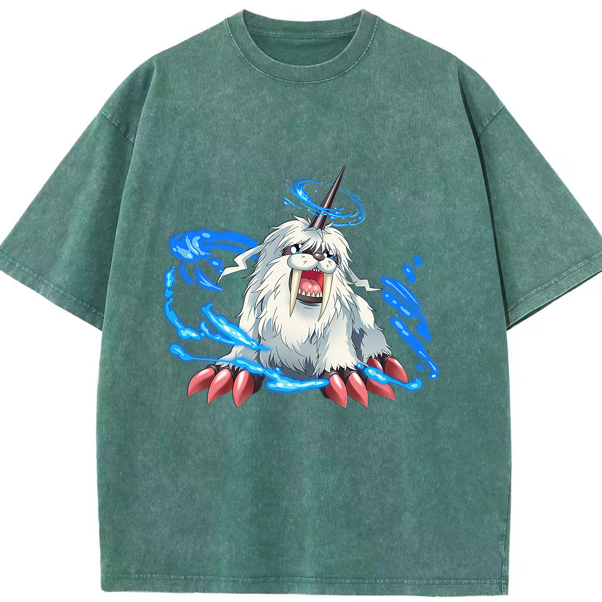 （画像用） Digimon デジタルモンスター/デジモン 綿100% ヴィンテージ風 半袖Tシャツ（フロントプリント）